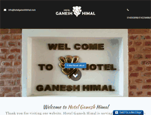 Tablet Screenshot of hotelganeshhimal.com